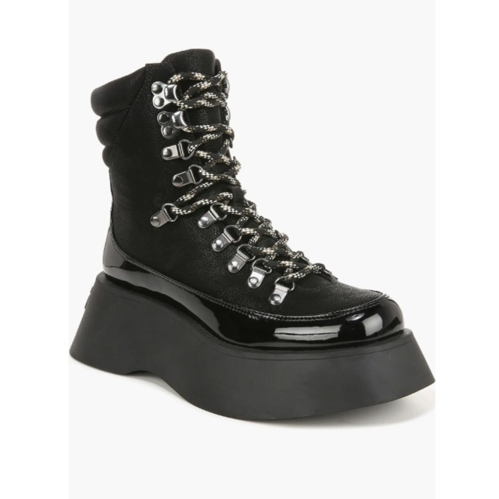 Circus Sam Edelman Platform Ankle Boots Black CHUNKY Lug Womens 8 NEW‎ Goth EDGY
